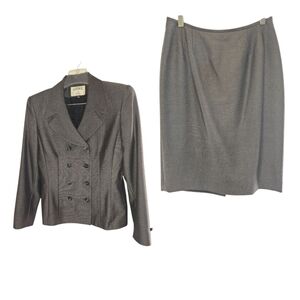 Kasper Women's Gray 2 Pc Blazer And Skirt Sz 8